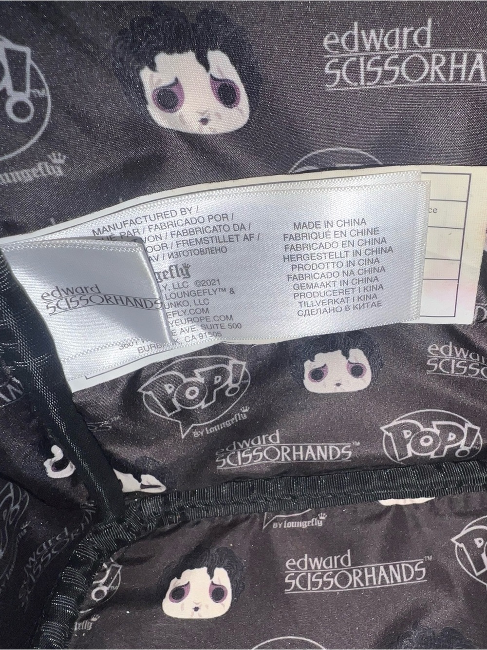 NYCC Virtual Con Loungefly Edward Scissorhands Funko Pop Cosplay Mini Backpack - Picture 6 of 15
